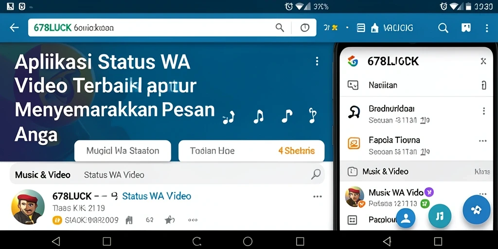 Tampilan antarmuka aplikasi 678LUCK yang menarik dan user-friendly.
