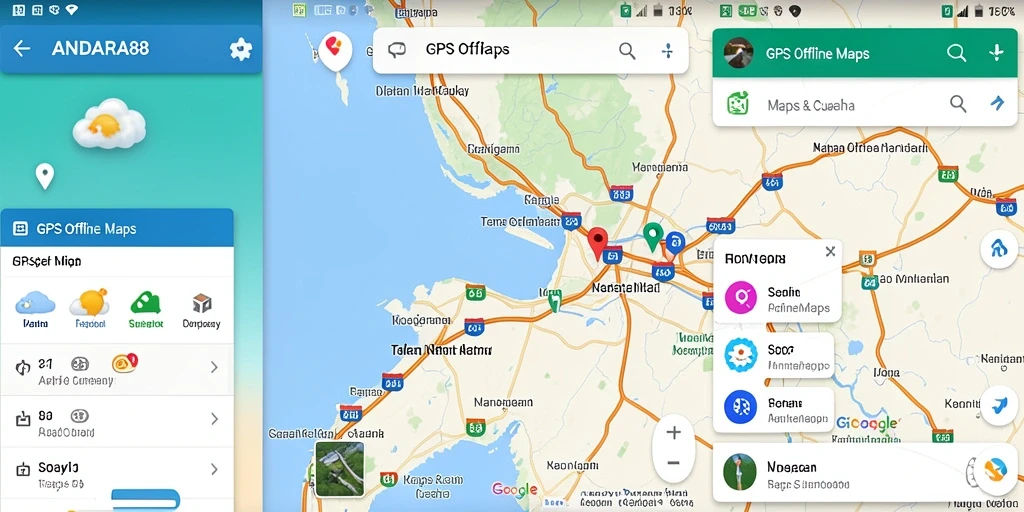 Tampilan antarmuka ANDARA88 yang intuitif untuk GPS Offline Maps.