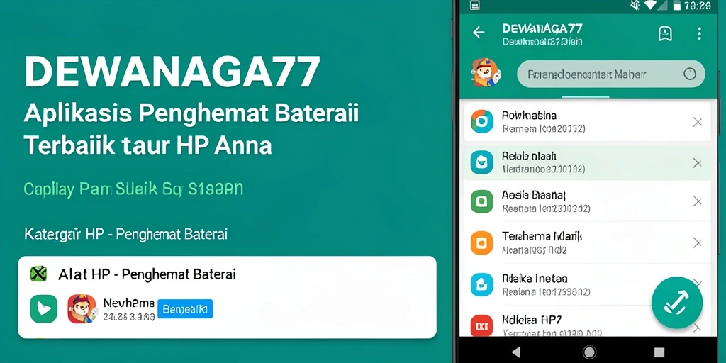 Antarmuka DEWANAGA77 yang efektif dalam menghemat baterai.