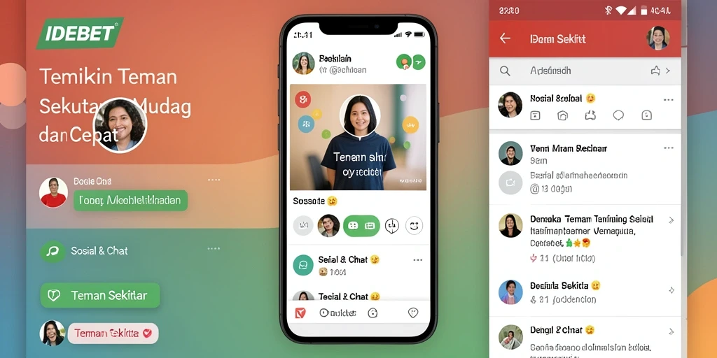 Screenshot menunjukkan antarmuka pengguna IDEBET yang intuitif untuk Teman Sekitar.