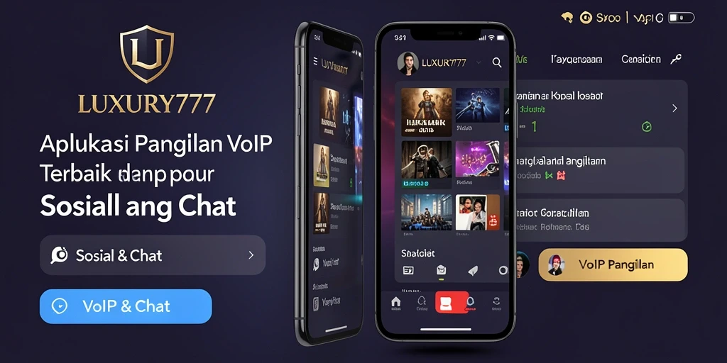Tampilan antarmuka LUXURY777 untuk panggilan VoIP yang mudah digunakan.
