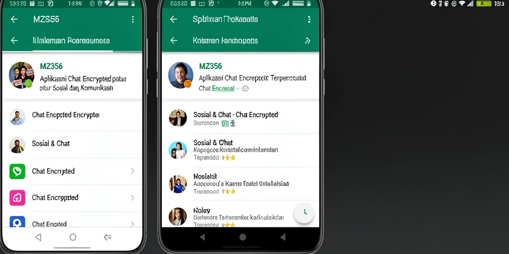 Tampilan antarmuka MZ356 yang intuitif dan enkripsi chat.