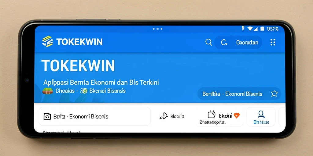 Tampilan antarmuka TOKEKWIN dengan fitur berita ekonomi.